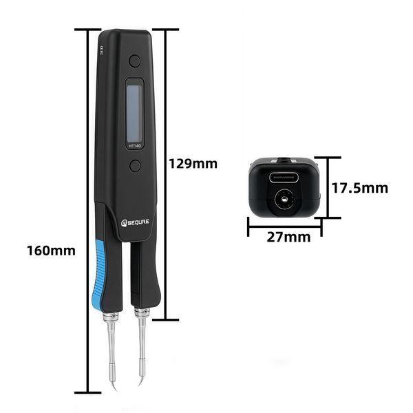 SEQURE HT140 2-in-1 Smart Hot Tweezers / Soldering Iron (OLED, 140W)