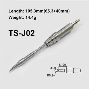MiniWare TS-J02 Soldering Tip (Bent Conical / Hook)