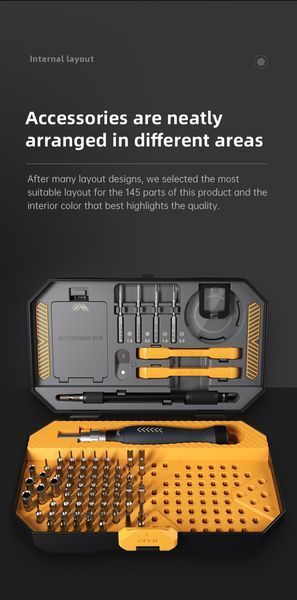 Jakemy JM-8183 Precision Screwdriver Set (145 in 1)