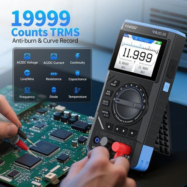 Портативний цифровий мультиметр осцилограф генератор FNIRSI DST-210 3в1 10МГц DST-210 фото